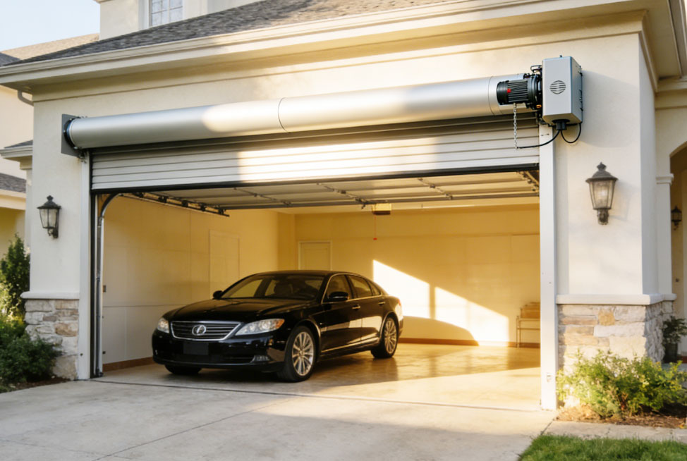 The frequent sticking problem of the garage door has been solved by Senfu tubular motor